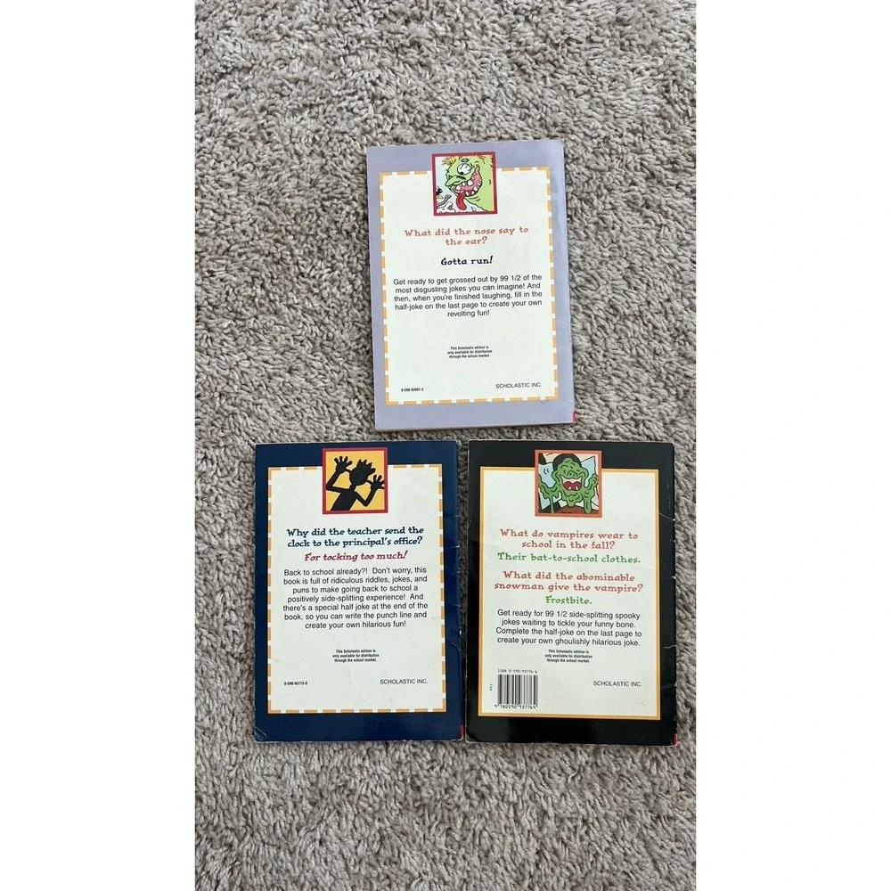 99 1/2 School Jokes, Riddles, and Nonsense by Holly Kowitt, 3 Book Set‎